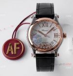 AF Factory 1:1 Replica Chopard Happy Sport Watch Rose Gold Bezel 36mm Size